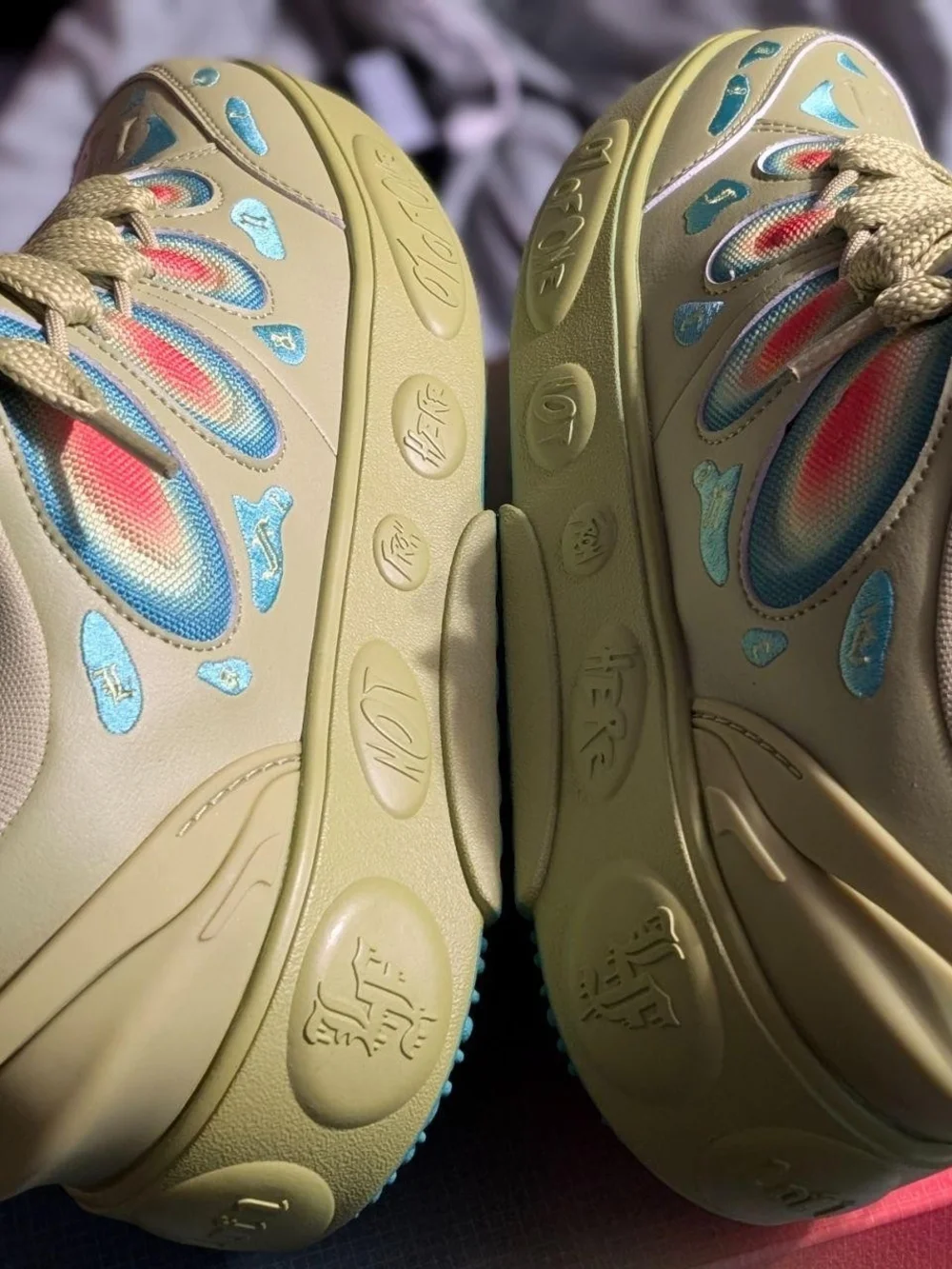 Puma Mens LaFrance LowTop Chunky Sneakers in The Colorway Heatwave